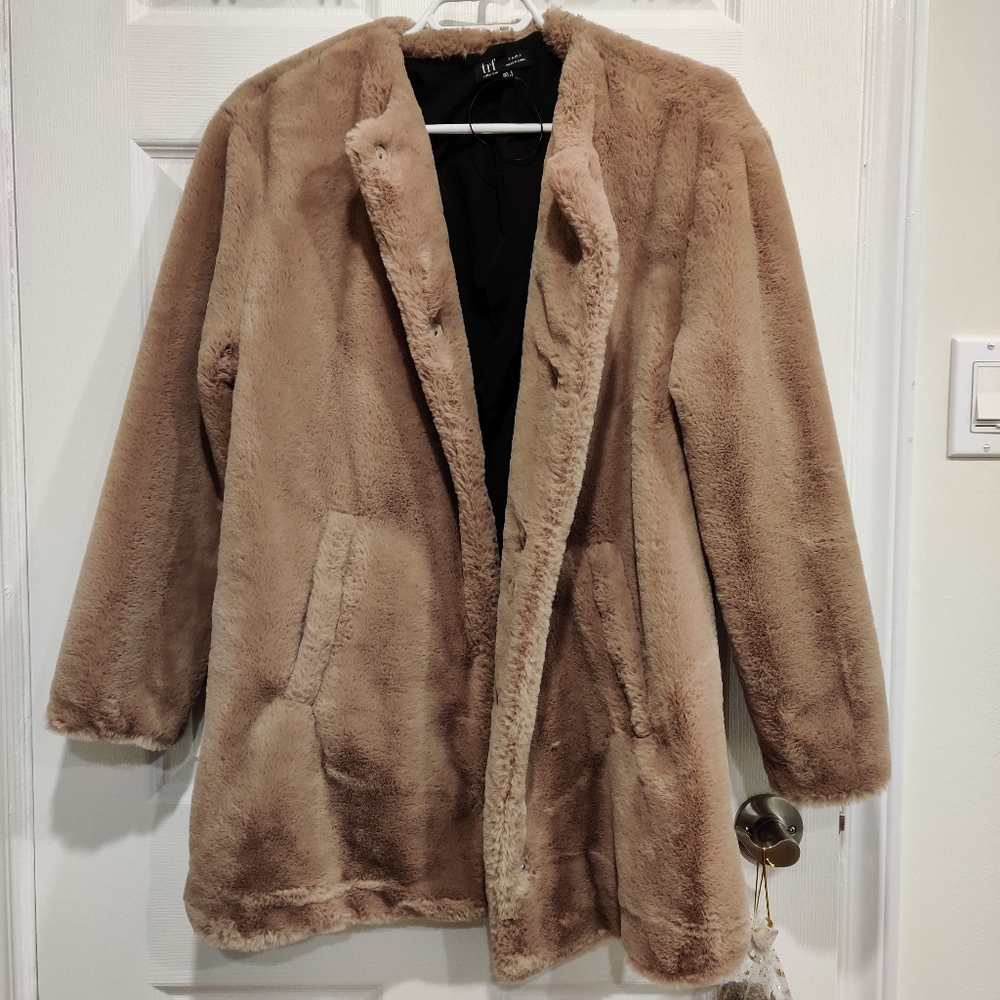 Zara Faux Fur Jacket, Size S